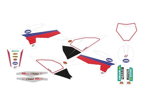 BLACKBIRD KOMPLET NAKLEJEK (OKLEIN) KTM SX/SX-F '19-'22, EXC/EXC-F '20-'23 RETRO KOLOR BIAŁY NIEBIESKI CZERWONY BLACKBIRD KOMPLET NAKLEJEK (OKLEIN) KTM SX/SX-F '19-'22, EXC/EXC-F '20-'23 RETRO KOLOR BIAŁY NIEBIESKI CZERWONY