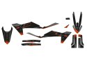BLACKBIRD KOMPLET NAKLEJEK (OKLEIN) KTM SX/SX-F '24, EXC/EXC-F '24-'25 MAT BLACK KTM