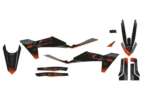 BLACKBIRD KOMPLET NAKLEJEK (OKLEIN) KTM SX/SX-F '24, EXC/EXC-F '24-'25 MAT BLACK KTM BLACKBIRD KOMPLET NAKLEJEK (OKLEIN) KTM SX/SX-F '24, EXC/EXC-F '24-'25 MAT BLACK KTM