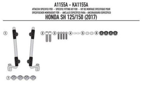 KAPPA MOCOWANIE SZYBY 1117AK HONDA SH 125i-150i (17-19) KAPPA MOCOWANIE SZYBY 1117AK HONDA SH 125i-150i (17-19)