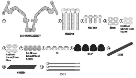 KAPPA MOCOWANIE SZYBY 1176AK/1176ABLK CF MOTO NK 650 '21-'22 KAPPA MOCOWANIE SZYBY 1176AK/1176ABLK CF MOTO NK 650 '21-'22