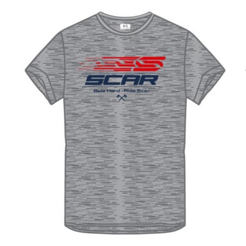 SCAR RACING WYPRZEDAŻ KOSZULKA T-SHIRT Z LOGIEM SCAR KOLOR SZARY ROZMIAR S
