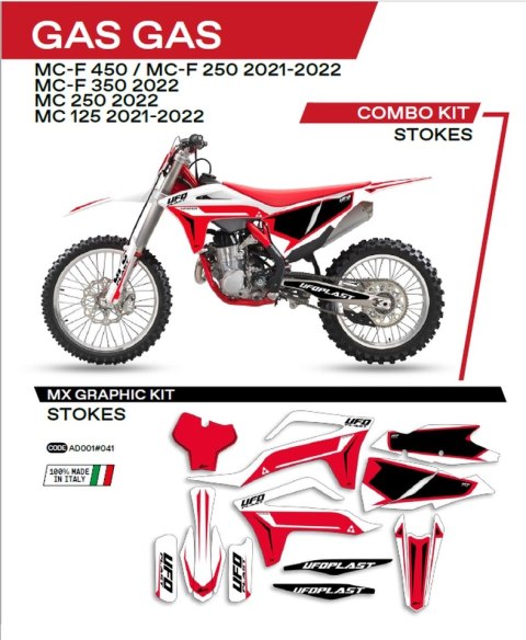 UFO KOMPLET NAKLEJEK (OKLEIN) GAS GAS MC 125 '21-'22; MC 250 '22; MCF 250/350/450 '21-'22 STOKES KOLOR BIAŁY - WYPRZEDAŻ UFO KOMPLET NAKLEJEK (OKLEIN) GAS GAS MC 125 '21-'22; MC 250 '22; MCF 250/350/450 '21-'22 STOKES KOLOR BIAŁY - WYPRZEDAŻ