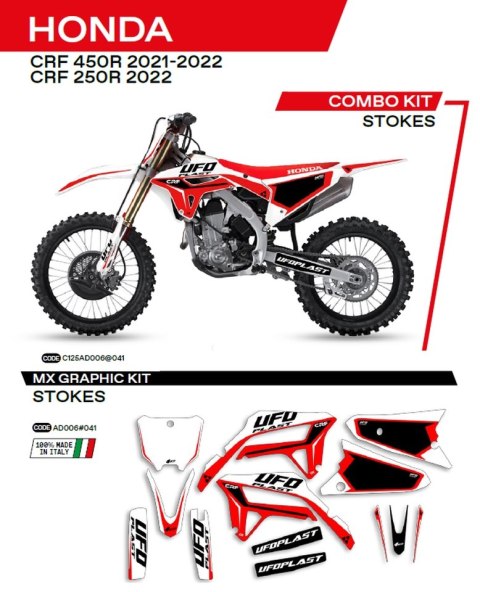 UFO KOMPLET NAKLEJEK (OKLEIN) HONDA CRF 250R '22; CRF 450R '21-'22 STOKES KOLOR CZARNY - WYPRZEDAŻ UFO KOMPLET NAKLEJEK (OKLEIN) HONDA CRF 250R '22; CRF 450R '21-'22 STOKES KOLOR CZARNY - WYPRZEDAŻ