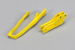 UFO KOMPLET ŚLIZG + PROWADNICA ŁAŃCUCHA SUZUKI RMZ 450 '07, '10-17, KOLOR ŻÓTY