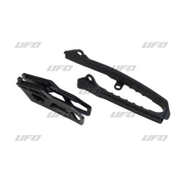 UFO KOMPLET ŚLIZG (SU04944001) + PROWADNICA (SU04945001) ŁAŃCUCHA SUZUKI RMZ 250 '19-'25, RMZ 450 '18-'25 KOLOR CZARNY