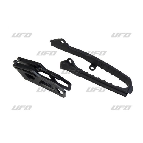 UFO KOMPLET ŚLIZG (SU04944001) + PROWADNICA (SU04945001) ŁAŃCUCHA SUZUKI RMZ 250 '19-'25, RMZ 450 '18-'25 KOLOR CZARNY