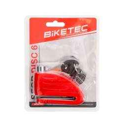 BIKETEC BLOKADA TARCZY HAMULCOWEJ- BOLEC 16MM, ROZMIAR: 98,5MM X 53,6MM, 3KLUCZE,