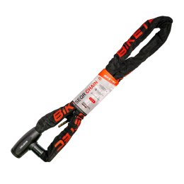 BIKETEC ŁAŃCUCH CP 1,2M, OCZKO 8MM, WBUDOWANA KŁÓTKA 3 KLUCZE, CZARNA OTULINA
