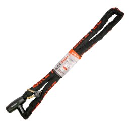 BIKETEC ŁAŃCUCH CP 1,5M, OCZKO 8MM, WBUDOWANA KŁÓTKA 3 KLUCZE, CZARNA OTULINA