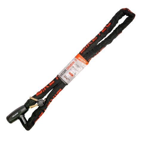BIKETEC ŁAŃCUCH CP 1,5M, OCZKO 8MM, WBUDOWANA KŁÓTKA 3 KLUCZE, CZARNA OTULINA BIKETEC ŁAŃCUCH CP 1,5M, OCZKO 8MM, WBUDOWANA KŁÓTKA 3 KLUCZE, CZARNA OTULINA