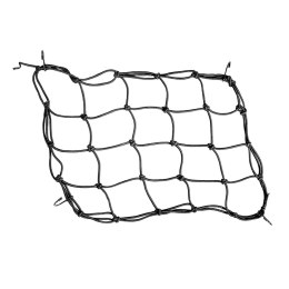 BIKETEC SIATKA BAGAŻOWA 4MM X 25 CM X 25 CM, 4 HAKI, KOLOR CZARNY