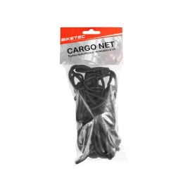BIKETEC SIATKA BAGAŻOWA 4MM X 25 CM X 25 CM, 4 HAKI, KOLOR CZARNY