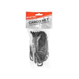 BIKETEC SIATKA BAGAŻOWA 4MM X 40 CM X 30 CM, 4 HAKI, KOLOR CZARNY