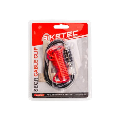 BIKETEC ZABEZPIECZENIE KABLOWE DO KASKU LUB ODZIEŻY, ROZMIAR: LINKA 4MM, 1,2M, ZAMEK NA SZYFR 4 CYFROWY (MOŻLIWOŚĆ RESETU KOMBIN BIKETEC ZABEZPIECZENIE KABLOWE DO KASKU LUB ODZIEŻY, ROZMIAR: LINKA 4MM, 1,2M, ZAMEK NA SZYFR 4 CYFROWY (MOŻLIWOŚĆ RESETU KOMBIN