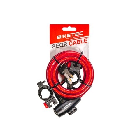 BIKETEC ZABEZPIECZENIE KABLOWE ROZMIAR: LINKA 12MM, 1,8M Z KŁÓDKA, 3KLUCZE, BIKETEC ZABEZPIECZENIE KABLOWE ROZMIAR: LINKA 12MM, 1,8M Z KŁÓDKA, 3KLUCZE,