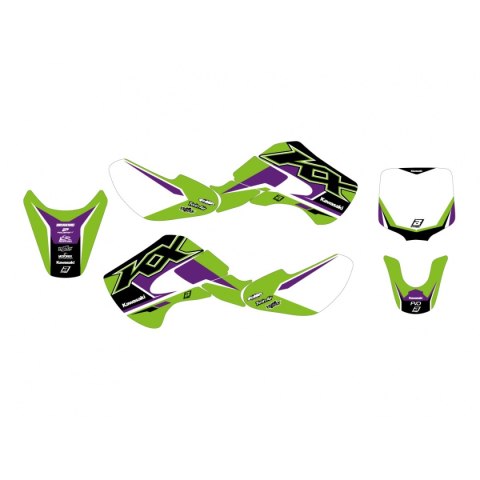 BLACKBIRD KOMPLET NAKLEJEK (OKLEIN) KAWASAKI KX 65 '00-'23 DREAM 5 KOLOR ZIELONY BLACKBIRD KOMPLET NAKLEJEK (OKLEIN) KAWASAKI KX 65 '00-'23 DREAM 5 KOLOR ZIELONY
