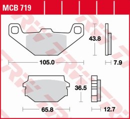 TRW ZF KLOCKI HAMULCOWE KH297 ORGANIC SACHS HUSKY 125 '97-, SYM HUSKEY 125 '99-'05, HUSKEY 150 '99-, PRZÓD