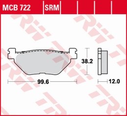 TRW ZF KLOCKI HAMULCOWE KH319 ORGANIC YAMAHA XP 500/530 T-MAX '01-'18, TDM 900 '02-'14, XV/XVS 950 '09-'18, XT 1200Z TENERE '11-