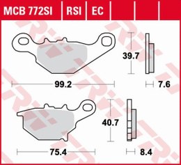 TRW ZF KLOCKI HAMULCOWE KH401 SINTER OFFROAD SUZUKI RM 85/L '05-, TYŁ