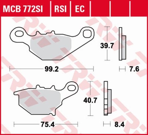 TRW ZF KLOCKI HAMULCOWE KH401 SINTER OFFROAD SUZUKI RM 85/L '05-, TYŁ TRW ZF KLOCKI HAMULCOWE KH401 SINTER OFFROAD SUZUKI RM 85/L '05-, TYŁ