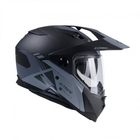 KENNY RACING KASK DUAL ADVENTURE MODEL EXTREME GRAPHIC BLACK/GREY MATT KOLOR CZARNY/SZARY ROZMIAR L ( 59 - 60 CM ) KENNY RACING KASK DUAL ADVENTURE MODEL EXTREME GRAPHIC BLACK/GREY MATT KOLOR CZARNY/SZARY ROZMIAR L ( 59 - 60 CM )