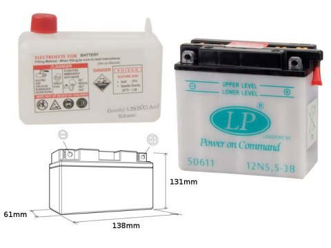 LANDPORT AKUMULATOR 12N5,5-3B (MD 12N5,5-3B) 12V 5,5AH 138X61X131 OBSŁUGOWY - ELEKTROLIT OSOBNO (4) UE2019/1148 LANDPORT AKUMULATOR 12N5,5-3B (MD 12N5,5-3B) 12V 5,5AH 138X61X131 OBSŁUGOWY - ELEKTROLIT OSOBNO (4) UE2019/1148