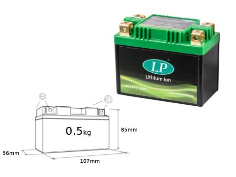 LANDPORT AKUMULATOR LITOWO-JONOWY LIFEPO4 LFP7 (ML LFP7) (107X56X85) (YTZ5S, YTX7LBS, YB7LB) (24 WH) (WAGA 500G) (8) LANDPORT AKUMULATOR LITOWO-JONOWY LIFEPO4 LFP7 (ML LFP7) (107X56X85) (YTZ5S, YTX7LBS, YB7LB) (24 WH) (WAGA 500G) (8)