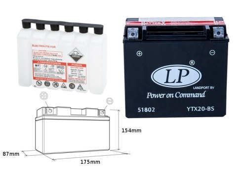 LANDPORT AKUMULATOR YTX20-BS (MA LTX20-BS) 12V 18AH 175X86X154 BEZOBSŁUGOWY - ELEKTROLIT OSOBNO (2) UE2019/1148 - ZASTĘPUJE YTX2 LANDPORT AKUMULATOR YTX20-BS (MA LTX20-BS) 12V 18AH 175X86X154 BEZOBSŁUGOWY - ELEKTROLIT OSOBNO (2) UE2019/1148 - ZASTĘPUJE YTX2