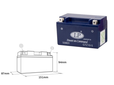 LANDPORT AKUMULATOR ŻELOWY GTZ10-S (MG LTZ10-S) 12V 8,6AH 150X86X95 BEZOBSŁUGOWY - ZALANY (4) LANDPORT AKUMULATOR ŻELOWY GTZ10-S (MG LTZ10-S) 12V 8,6AH 150X86X95 BEZOBSŁUGOWY - ZALANY (4)