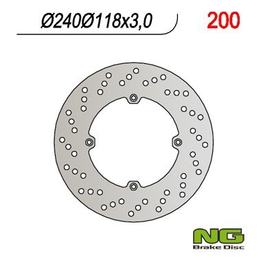NG TARCZA HAMULCOWA PRZÓD HONDA XL 600R (83-87), CR 125 (85-88), CR 500 (88) (240x118x3) NG TARCZA HAMULCOWA PRZÓD HONDA XL 600R (83-87), CR 125 (85-88), CR 500 (88) (240x118x3)