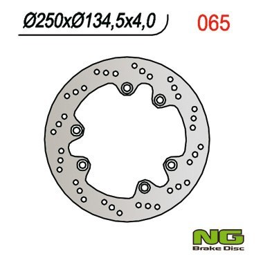 NG TARCZA HAMULCOWA TYŁ SUZUKI DR 600/650/750/800 (250x134,5x4) NG TARCZA HAMULCOWA TYŁ SUZUKI DR 600/650/750/800 (250x134,5x4)