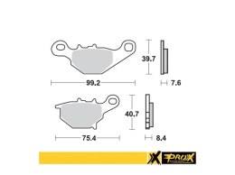 PROX KLOCKI HAMULCOWE KH401 SUZUKI RM 85 '05-22 TYŁ