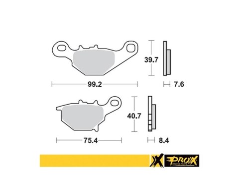 PROX KLOCKI HAMULCOWE KH401 SUZUKI RM 85 '05-22 TYŁ PROX KLOCKI HAMULCOWE KH401 SUZUKI RM 85 '05-22 TYŁ