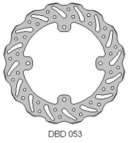 DELTA BRAKING TARCZA HAMULCOWA TYŁ HUSQVARNA TC 85 '14-20, KTM SX 85 '11-20, 250/350 FREERIDE '12-19, WAVE (210X110X3MM) (4X6,5M
