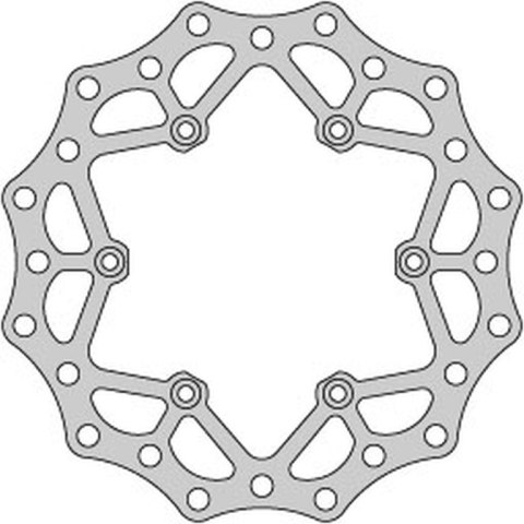 DELTA BRAKING TARCZA HAMULCOWA TYŁ KTM 2T/4T '91-21, HUSABERG, HUSQVARNA, GAS-GAS '21, WAVE ULTRA LIGHT (220X110X4MM) (6X6,5MM) 