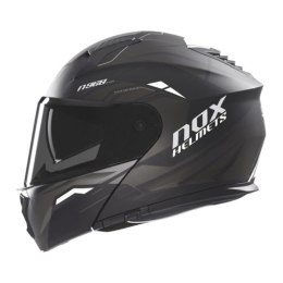 NOX KASK SZCZĘKOWY (FLIP-UP) Z BLENDĄ N968 ULTRA KOLOR CZARNY/BIAŁY MAT ROZMIAR XXL