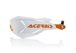 ACERBIS OSŁONY RĄK (HANDBARY) X-FACTORY Z RDZENIEM ALUMINIOWYM KOLOR BIAŁY / POMARAŃCZOWY