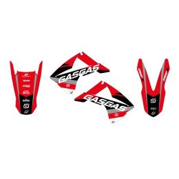 BLACKBIRD KOMPLET NAKLEJEK (OKLEIN) GAS GAS EC 125/250/300 '10-'11, FSR 250/450 '10-'11 DREAM 5 KOLOR CZERWONY CZARNY