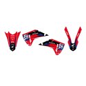 BLACKBIRD KOMPLET NAKLEJEK (OKLEIN) HONDA CRF 250R '25; CRF 450R '25 DREAM 5 KOLOR CZERWONY CZARNY BIAŁY