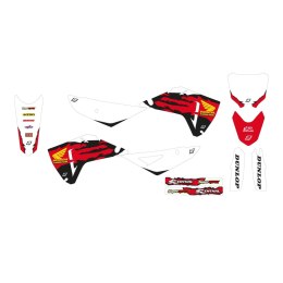 BLACKBIRD KOMPLET NAKLEJEK (OKLEIN) HONDA CRF 250R '25; CRF 450R '25 RETRO