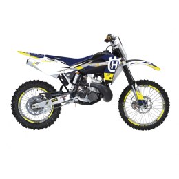 BLACKBIRD KOMPLET NAKLEJEK (OKLEIN) HUSQVARNA CR 125 '06-'08, WR 250/300 '06-'13 DREAM 5 CHROME EFX KOLOR ŻÓŁTY NIEBIESKI BIAŁY