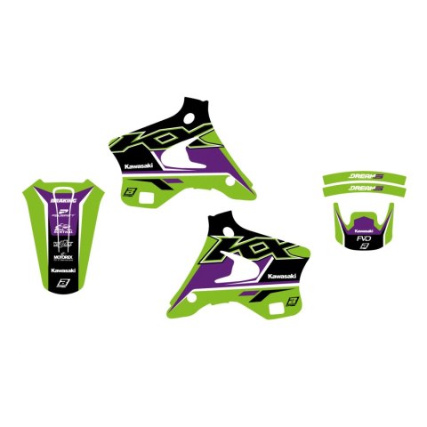 BLACKBIRD KOMPLET NAKLEJEK (OKLEIN) KAWASAKI KX 125/250 '94-'98 DREAM 5 KOLOR ZIELONY CZARNY BLACKBIRD KOMPLET NAKLEJEK (OKLEIN) KAWASAKI KX 125/250 '94-'98 DREAM 5 KOLOR ZIELONY CZARNY