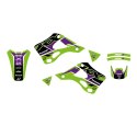 BLACKBIRD KOMPLET NAKLEJEK (OKLEIN) KAWASAKI KX 125/250 '99-'02 DREAM 5 KOLOR ZIELONY CZARNY