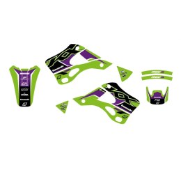 BLACKBIRD KOMPLET NAKLEJEK (OKLEIN) KAWASAKI KX 125/250 '99-'02 DREAM 5 KOLOR ZIELONY CZARNY