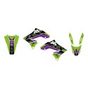 BLACKBIRD KOMPLET NAKLEJEK (OKLEIN) KAWASAKI KX 250F '09-'12 DREAM 5 KOLOR ZIELONY CZARNY