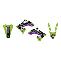 BLACKBIRD KOMPLET NAKLEJEK (OKLEIN) KAWASAKI KX 250F '09-'12 DREAM 5 KOLOR ZIELONY CZARNY