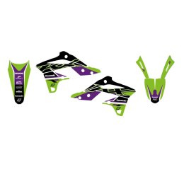 BLACKBIRD KOMPLET NAKLEJEK (OKLEIN) KAWASAKI KX 250F '13-'16 DREAM 4 KOLOR ZIELONY CZARNY