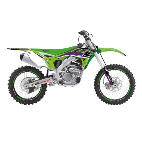 BLACKBIRD KOMPLET NAKLEJEK (OKLEIN) KAWASAKI KX 250F '17-'20 DREAM KOLOR ZIELONY CZARNY BLACKBIRD KOMPLET NAKLEJEK (OKLEIN) KAWASAKI KX 250F '17-'20 DREAM KOLOR ZIELONY CZARNY