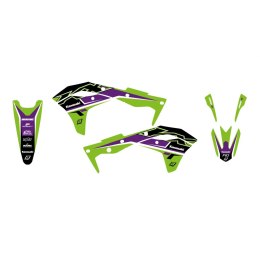 BLACKBIRD KOMPLET NAKLEJEK (OKLEIN) KAWASAKI KX 250F '17-'20 DREAM KOLOR ZIELONY CZARNY